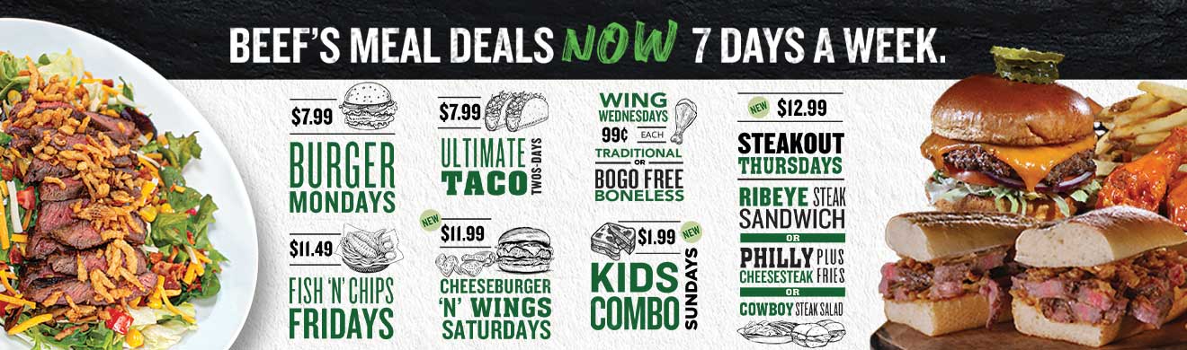 Beef's Daily Meal Deals