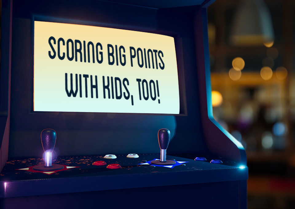 Scoring big points with kids, too! 