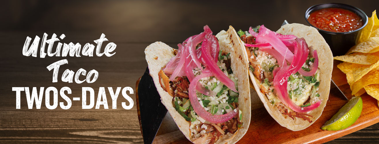 Tuesday Restaurant Specials - Ultimate Taco Twos-Days on Tuesdays at Beef's